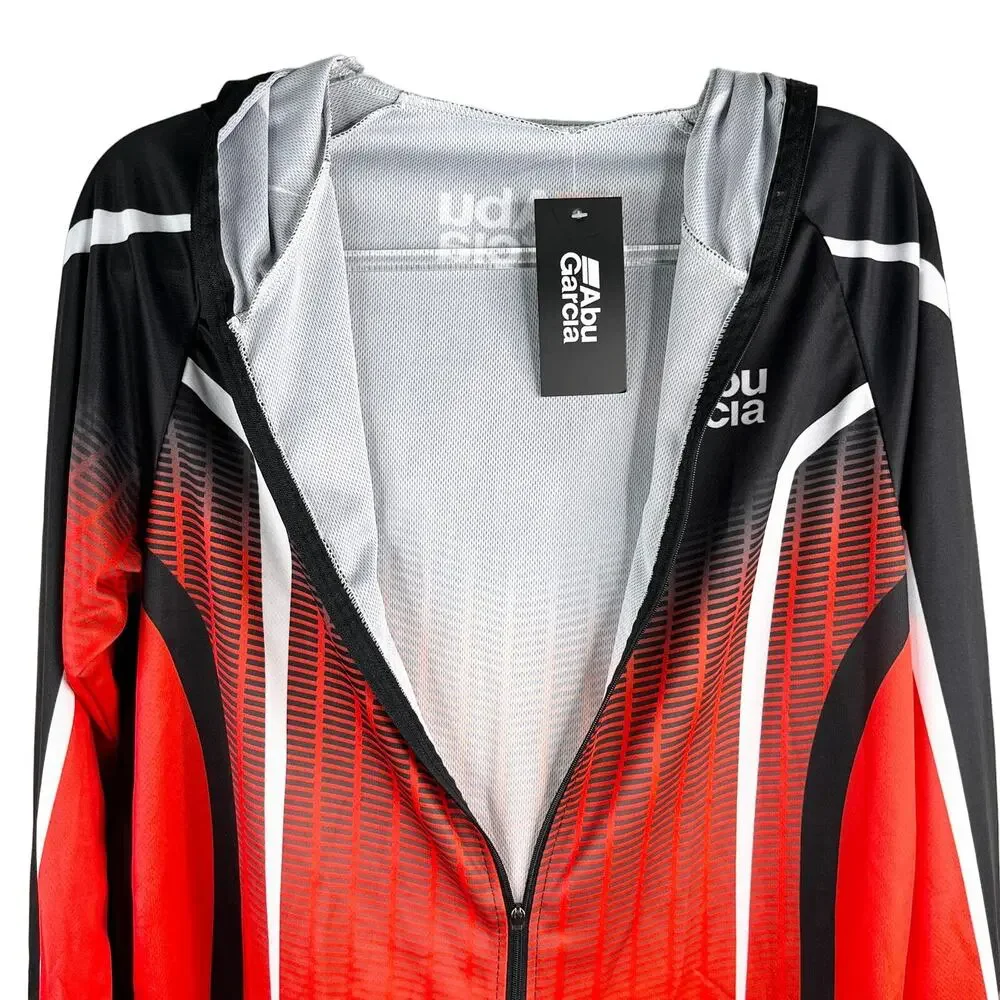 Abu Garcia Mens Jacket Fishing Fish Full Zip Hood M New